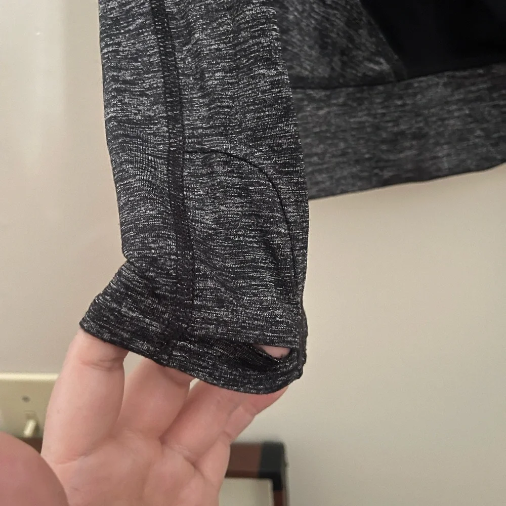 Express Charcoal and Black Long Sleeve Tee - Picture 6 of 7